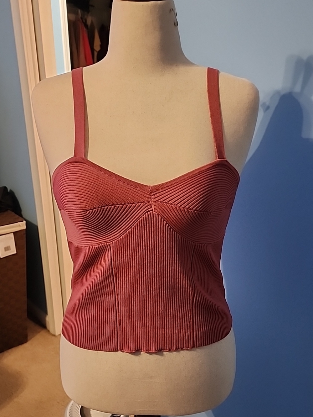 Mauve Lace Floral Bustier Camisole - Unbranded